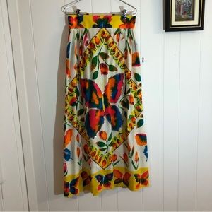 Elinor Gay Original Vintage Late 50's Early 60's Colorful Maxi Skirt Fits Small
